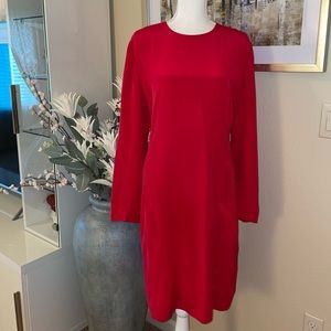 Carlisle Vintage 100% Silk Dress bright red new without tags